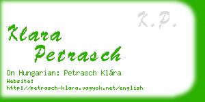 klara petrasch business card